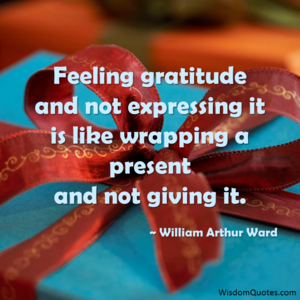 Gratitude - feeling and not giving