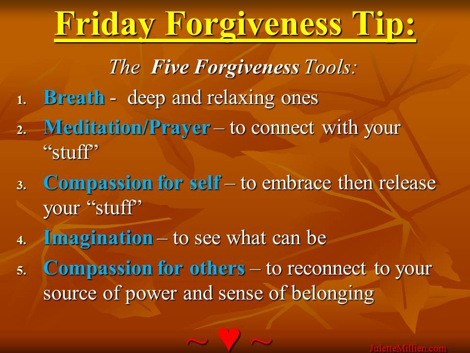 Forgiveness Tip Time…