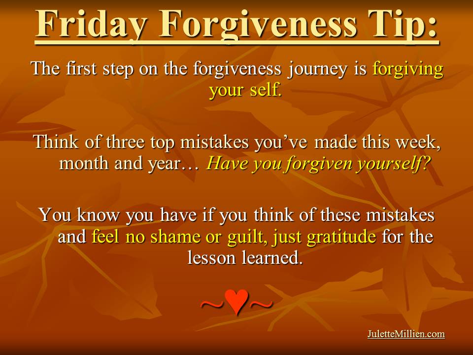 Forgiveness Tip Time – It’s All About You!