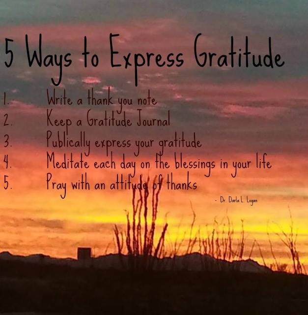 Make someone’s day – 5 ways to SHOW your gratitude; Day 7