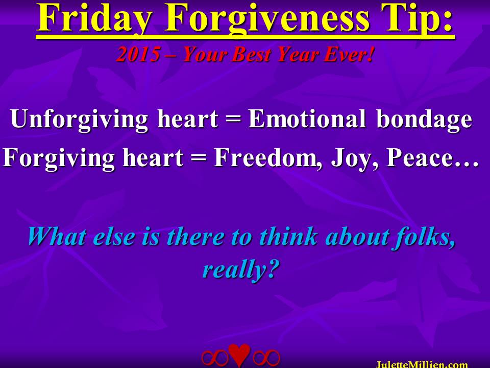 Forgiveness Tip Time – Such an OBVIOUS Choice